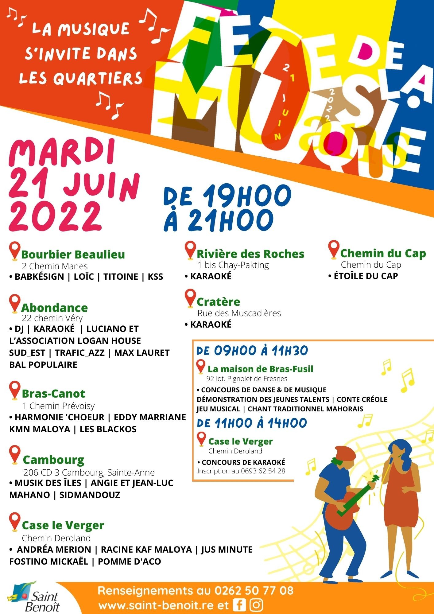 La fête de la musique s’invite dans vos quartiers le mardi 21 juin 2022