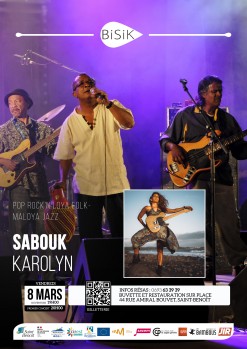 Sabouk et Karolyn en concert au Bisik : Loya folk et maloya jazz. Une rencontre volcanique !