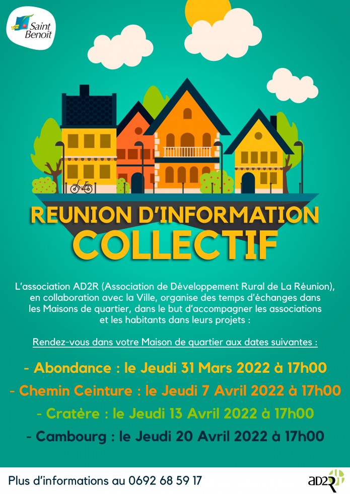 Réunion d'information collective dans votre Maison de quartier