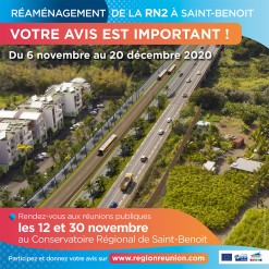 Réaménagement de la RN2 à Saint-Benoit : Donnez votre avis !