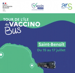 Vaccino bus à Saint-Benoît du 15 au 17 juillet 2021.