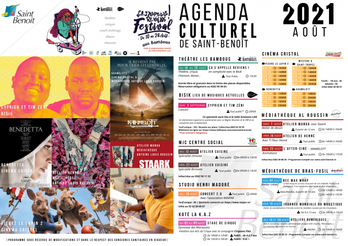 Agenda culturel // AOÛT 2021
