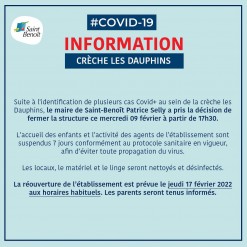 INFO covid19 - Crèche les Dauphins
