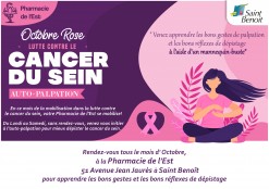 Octobre rose :  La Pharmacie de l’Est se mobilise contre le cancer du sein