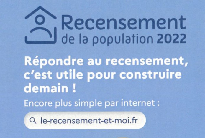RAPPEL - Le recensement 2022 : c'est encore plus simple sur Internet ! 