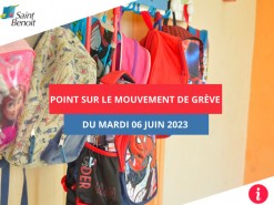 Grève du mardi 06 juin  2023 : risque de perturbations dans les écoles et crèches à St-Benoît