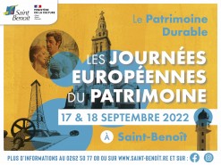 Journées européennes du patrimoine à St-Benoît les 17 & 18 septembre 2022